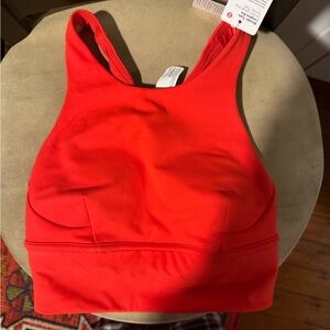 Lululemon Wunder Train Longline Bra Red Sports Bra NWT